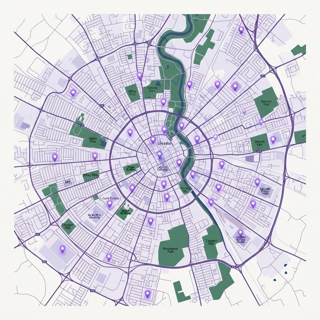 leicester map